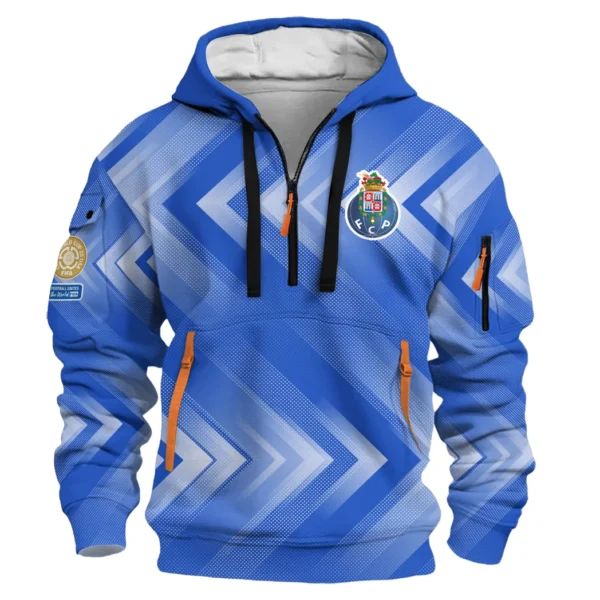Lightweight Sports Hoodie Half Zipper, Unique Logo Print HVN1064 - Image 2