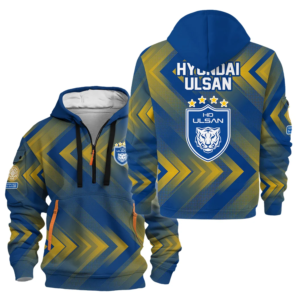 Casual Sports Hoodie Half Zipper, Modern Logo Detail Printing HVN1064