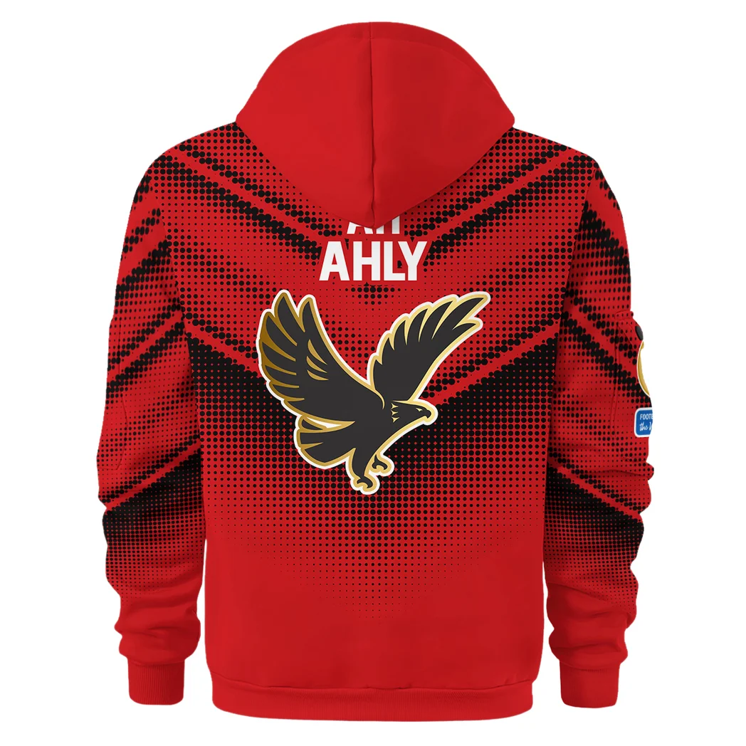 Everyday Hoodie Half Zipper, Athletic-Inspired Logo HVN1065 - Image 3