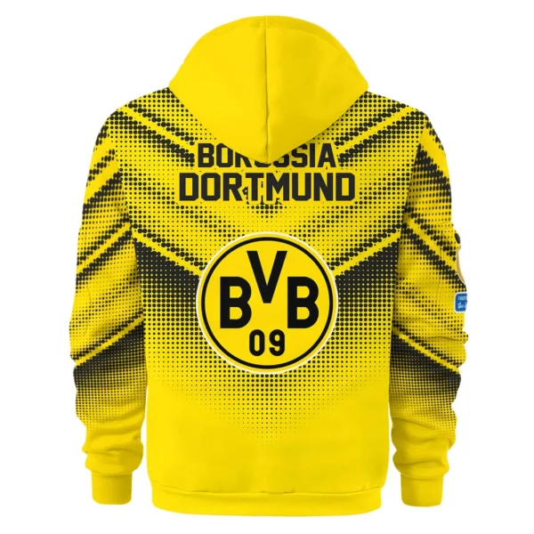 Street-Style Hoodie Half Zipper, Modern Sports Logo HVN1065 - Image 3