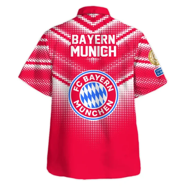 Weiß-Roter Fußball Hawaiian Shirt, Sport Pride Button Shirt HVN1065BM - Image 3