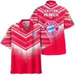 Weiß-Roter Fußball Hawaiian Shirt, Sport Pride Button Shirt HVN1065BM