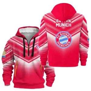 Athletic Half-Zip Hoodie, Team-Style Logo Print Hoodie Gift For Football Fans HVN1065