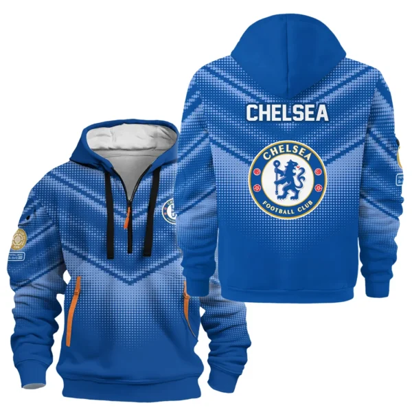 Casual Sports Hoodie Half Zipper, Modern Logo Detail Printing HVN1065