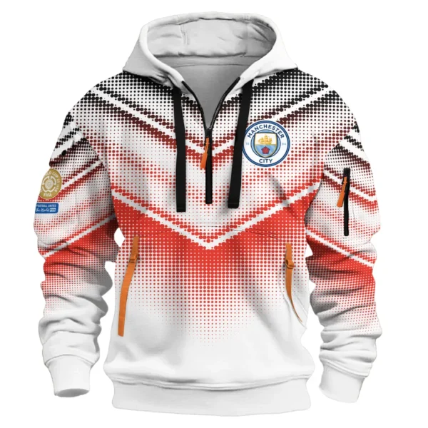 Lightweight Sports Hoodie Half Zipper, Unique Logo Print HVN1065 - Image 2