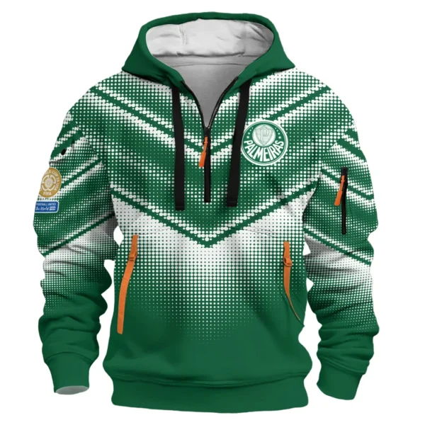 Street-Style Hoodie Half Zipper, Modern Sports Logo HVN1065 - Image 2