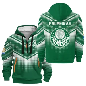 Street-Style Hoodie Half Zipper, Modern Sports Logo HVN1065