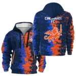 Everyday Hoodie Half Zipper, Athletic-Inspired Logo HVN1066