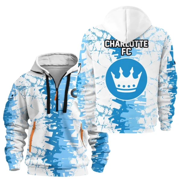 Outdoor Half-Zip Hoodie, Team Spirit Logo Design HVN1066