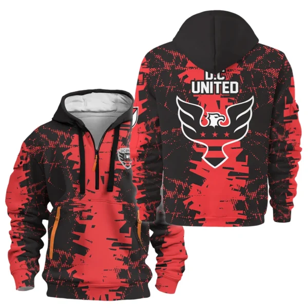 Lightweight Sports Hoodie Half Zipper, Unique Logo Print HVN1066