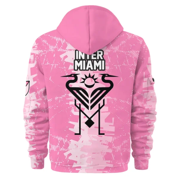 Street-Style Hoodie Half Zipper, Modern Sports Logo HVN1066 - Image 3
