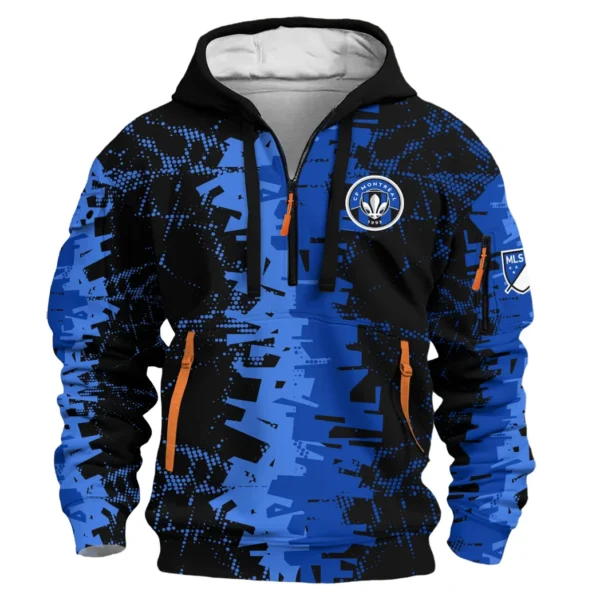 Training Hoodie Half Zipper, Fan-Friendly Logo Design HVN1066 - Image 2