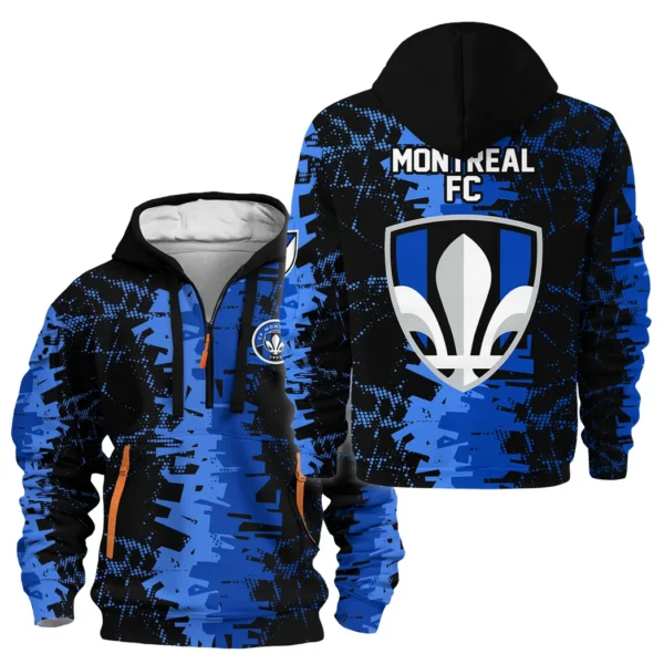 Training Hoodie Half Zipper, Fan-Friendly Logo Design HVN1066
