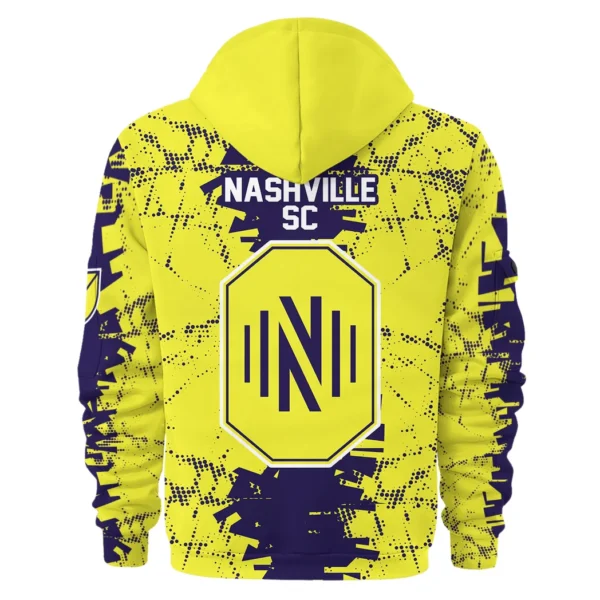 Athletic Half-Zip Hoodie, Team-Style Logo Print Hoodie Gift For Football Fans HVN1066 - Image 3