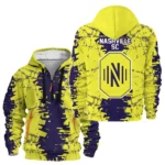Athletic Half-Zip Hoodie, Team-Style Logo Print Hoodie Gift For Football Fans HVN1066