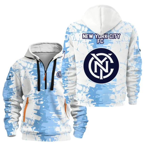 Casual Sports Hoodie Half Zipper, Modern Logo Detail Printing HVN1066