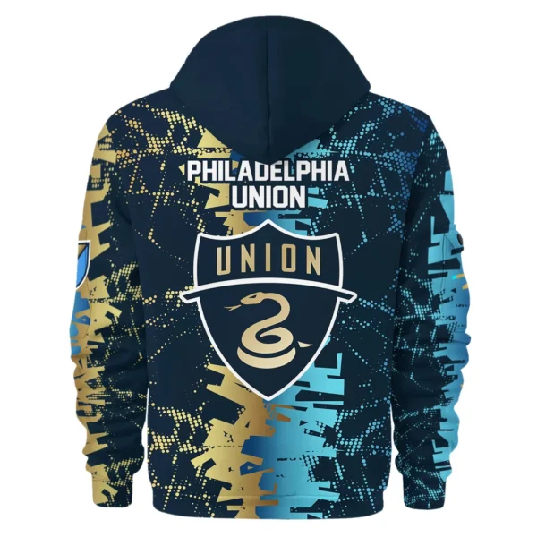 Everyday Hoodie Half Zipper, Athletic-Inspired Logo HVN1066 - Image 3