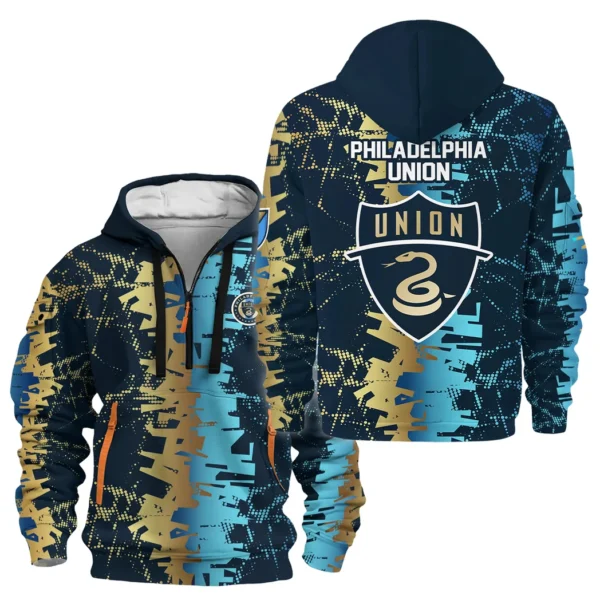 Everyday Hoodie Half Zipper, Athletic-Inspired Logo HVN1066