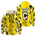 Street-Style Hoodie Half Zipper, Modern Sports Logo HVN1068