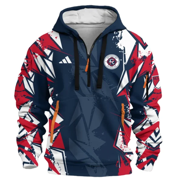 Everyday Hoodie Half Zipper, Athletic-Inspired Logo HVN1068 - Image 2