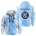 Lightweight Sports Hoodie Half Zipper, Unique Logo Print HVN1068