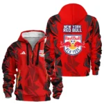 Street-Style Hoodie Half Zipper, Modern Sports Logo HVN1068