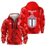 Athletic Half-Zip Hoodie, Team-Style Logo Print Hoodie Gift For Football Fans HVN1068