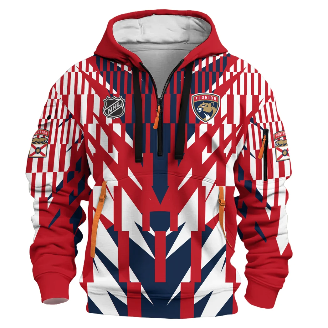 Outdoor Half-Zip Hoodie, Team Spirit Logo Design HVN1075 - Image 2