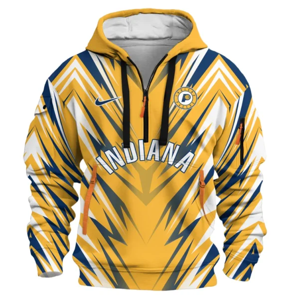 Lightweight Sports Hoodie Half Zipper, Unique Logo Print HVN1076 - Image 2