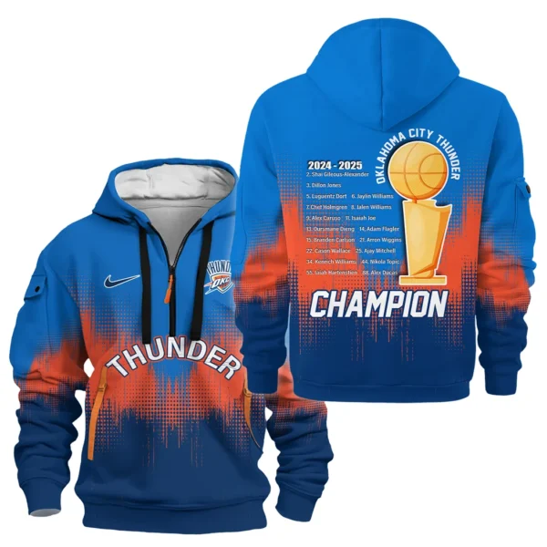 Casual Sports Hoodie Half Zipper, Modern Logo Detail Printing HVN1078
