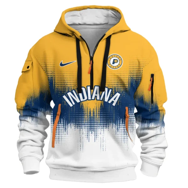 Athletic Half-Zip Hoodie, Team-Style Logo Print Hoodie Gift For Football Fans HVN1078 - Image 2