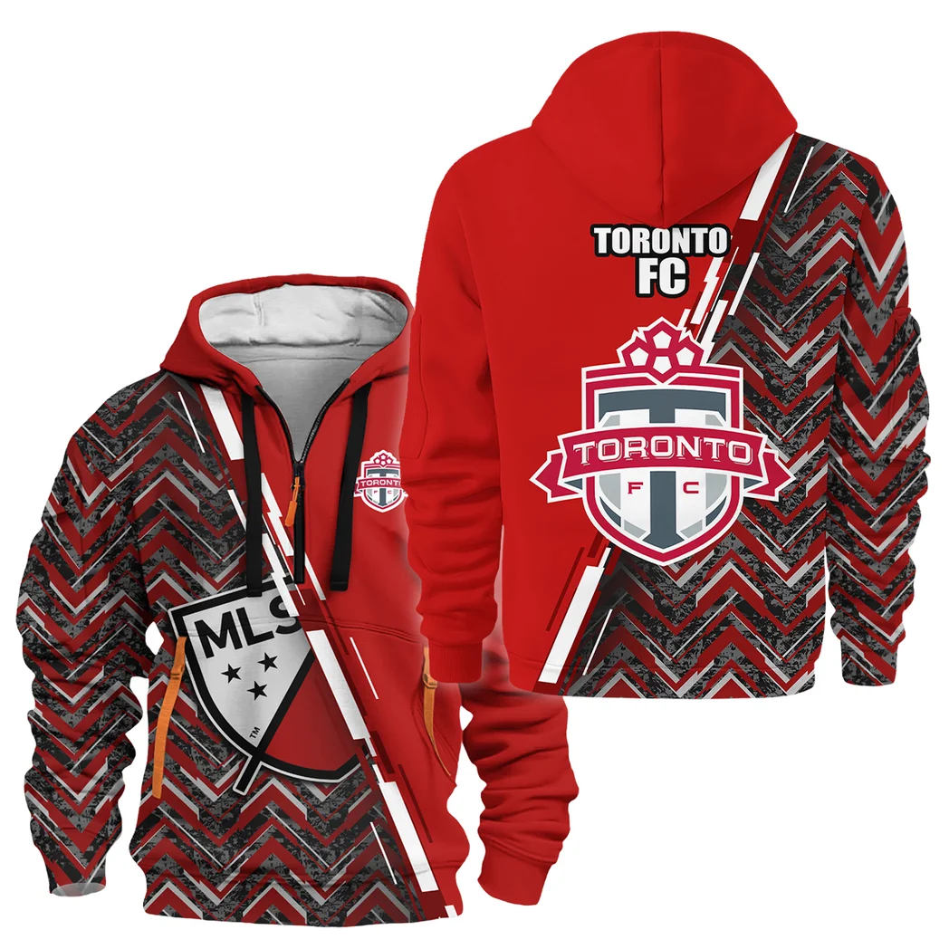 Lightweight Sports Hoodie Half Zipper, Unique Logo Print HVN1081