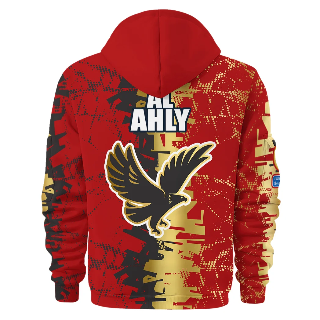 Street-Style Hoodie Half Zipper, Modern Sports Logo HVN1082 - Image 3