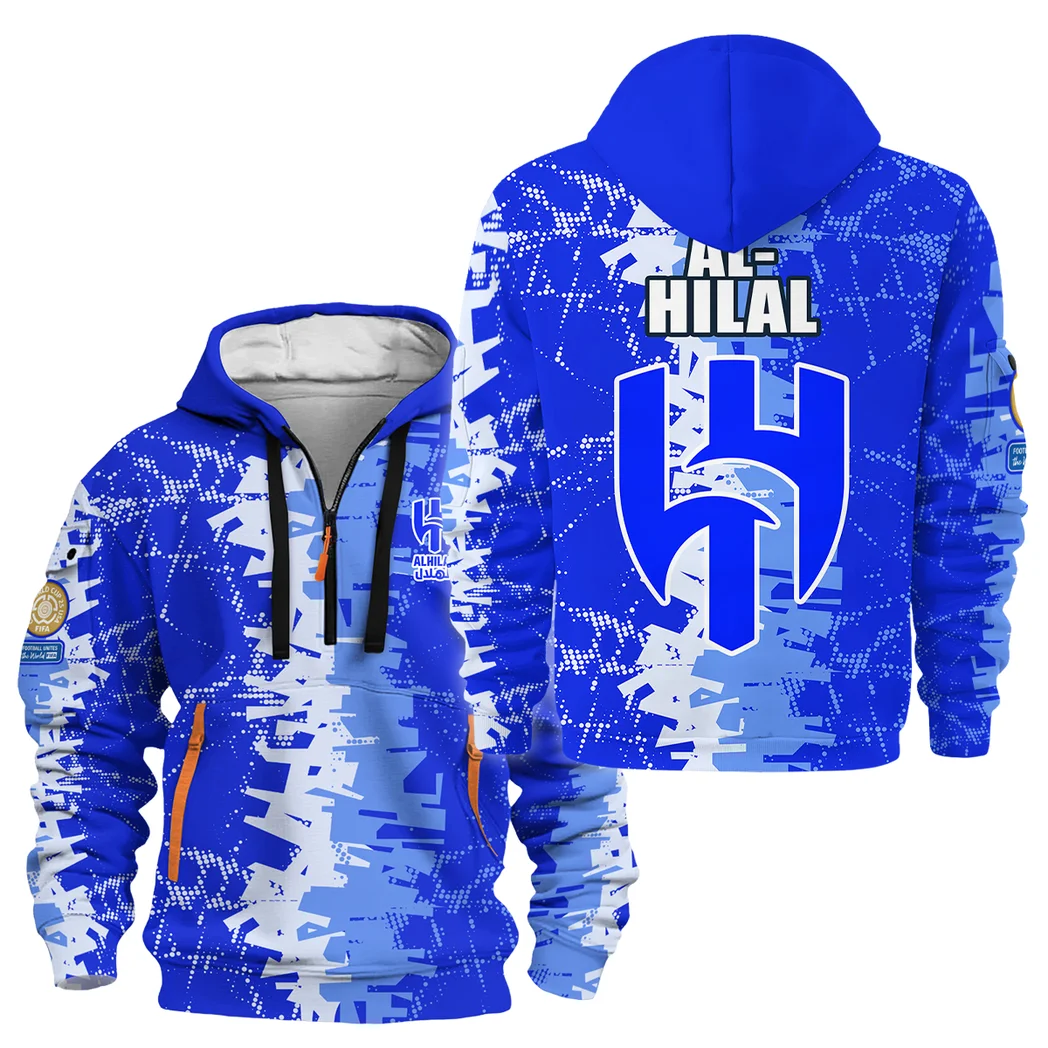 Training Hoodie Half Zipper, Fan-Friendly Logo Design HVN1082