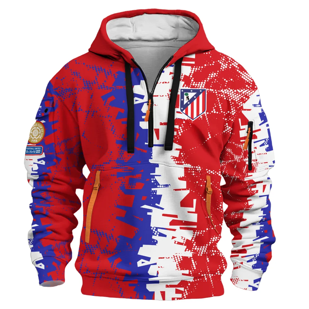 Fan Gift Hoodie Half Zipper, Sports-Inspired Logo Design HVN1082 - Image 2