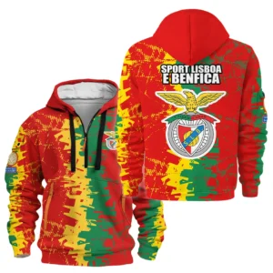 Casual Sports Hoodie Half Zipper, Modern Logo Detail Printing HVN1082