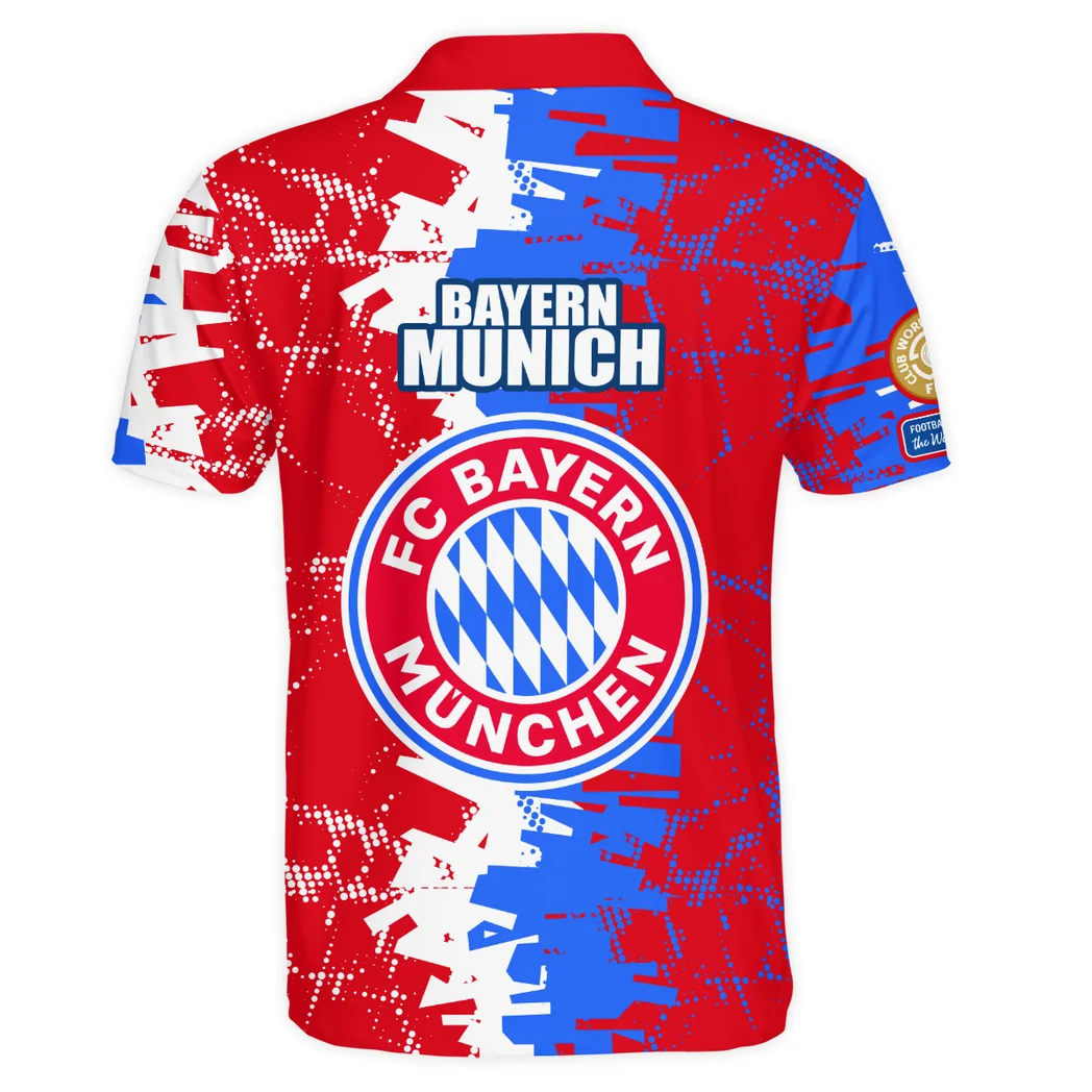 München Club Club Polo Shirt, Casual Sport Fan Polo HVN1082BM - Image 3