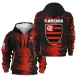 Outdoor Half-Zip Hoodie, Team Spirit Logo Design HVN1082