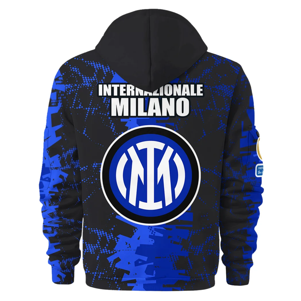 Street-Style Hoodie Half Zipper, Modern Sports Logo HVN1082 - Image 3