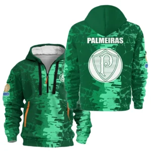 Athletic Half-Zip Hoodie, Team-Style Logo Print Hoodie Gift For Football Fans HVN1082