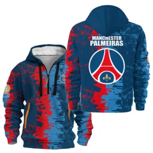 Casual Sports Hoodie Half Zipper, Modern Logo Detail Printing HVN1082