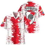 Red Stripe Hawaiian Shirt, Victory Vibe Button Shirt HVN1082RP