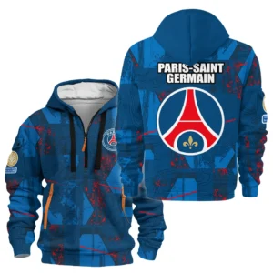 Street-Style Hoodie Half Zipper, Modern Sports Logo HVN1083