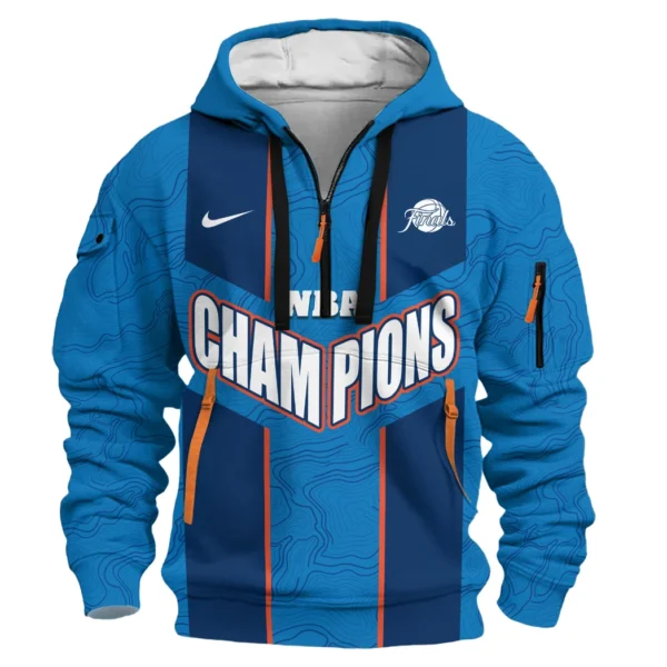Everyday Hoodie Half Zipper, Athletic-Inspired Logo HVN1093 - Image 2