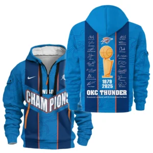 Everyday Hoodie Half Zipper, Athletic-Inspired Logo HVN1093