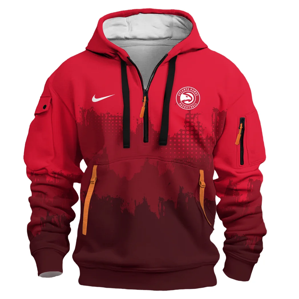 Outdoor Half-Zip Hoodie, Team Spirit Logo Design HVN1094 - Image 2