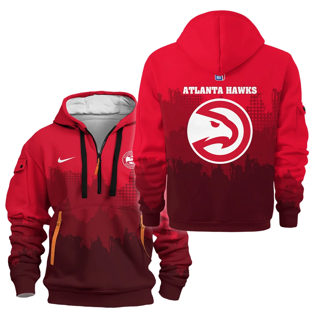 Outdoor Half-Zip Hoodie, Team Spirit Logo Design HVN1094