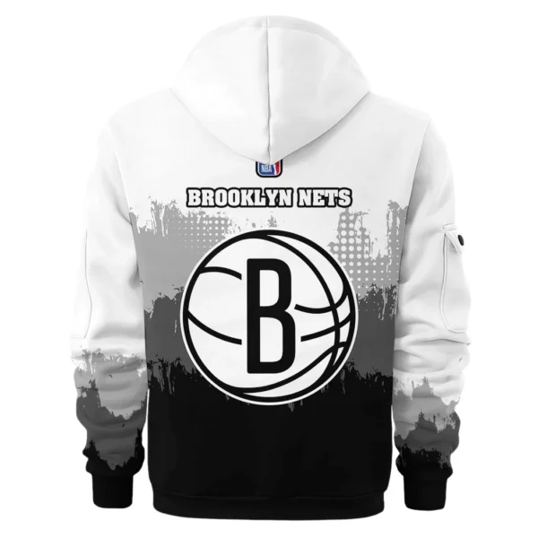 Street-Style Hoodie Half Zipper, Modern Sports Logo HVN1094 - Image 3
