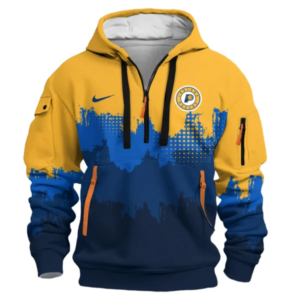 Lightweight Sports Hoodie Half Zipper, Unique Logo Print HVN1094 - Image 2