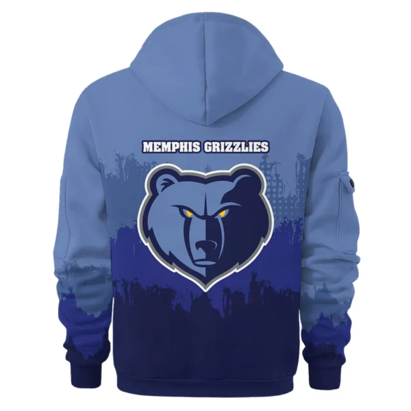 Athletic Half-Zip Hoodie, Team-Style Logo Print Hoodie Gift For Football Fans HVN1094 - Image 3